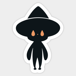 Cute Wizard || Halloween Mage || Minimalist Vector Art Sticker